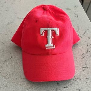 Hot pink Texas Rangers baseball cap